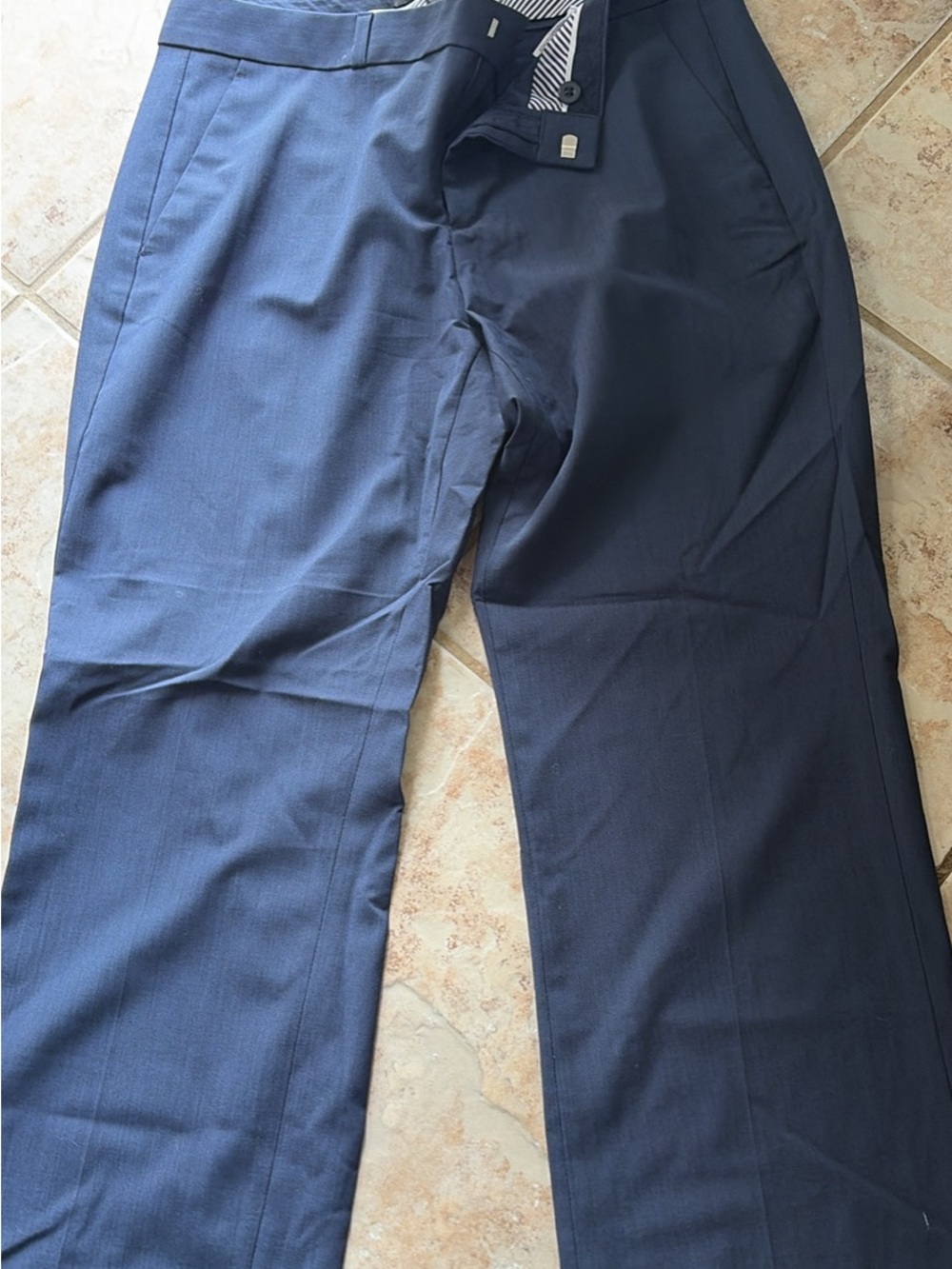 Banana Republic Navy Straight-Leg Dress Pants